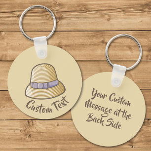 Chaveiro Cloche Hat Beige