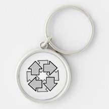 Clockwise Arrows Minimal Geometric White Variant 1