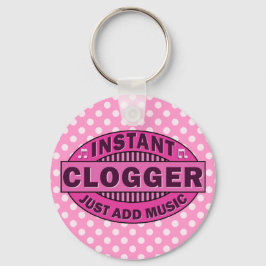 Chaveiro Clogger Instantâneo Apenas Adicione Música Rosa