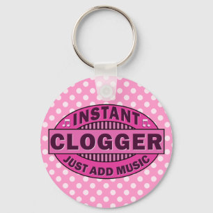 Chaveiro Clogger Instantâneo Apenas Adicione Música Rosa