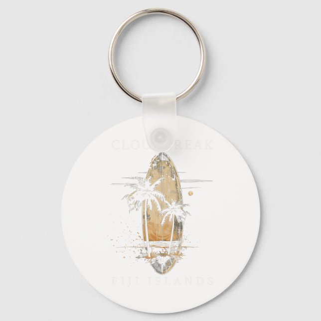 Chaveiro Cloudbreak Ilhas Fiji Surf Vintage Surfe Surfando (Frente)