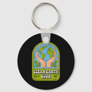 Chaveiro Clube da terra limpa - crachá ambiental eco kids