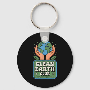 Chaveiro Clube da terra limpa - crachá ambiental infantil e