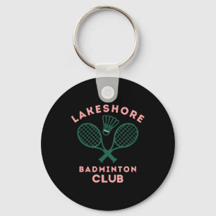 Chaveiro Clube de Badminton de Beira de Lago Préppy Gráfico
