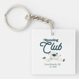 Chaveiro Clube de Corrida Gráfico Personalizado Azul Marinh