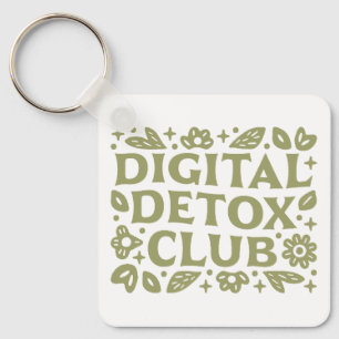 Chaveiro clube de desintoxicação digital bem-estar garota e