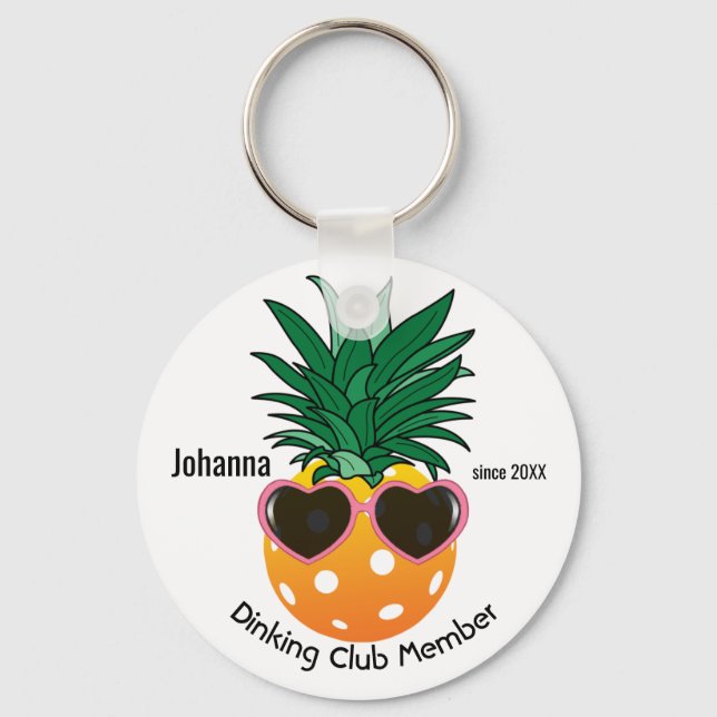 Chaveiro Clube de Dinking Personalizável, Abacaxi de Pickle (Frente)