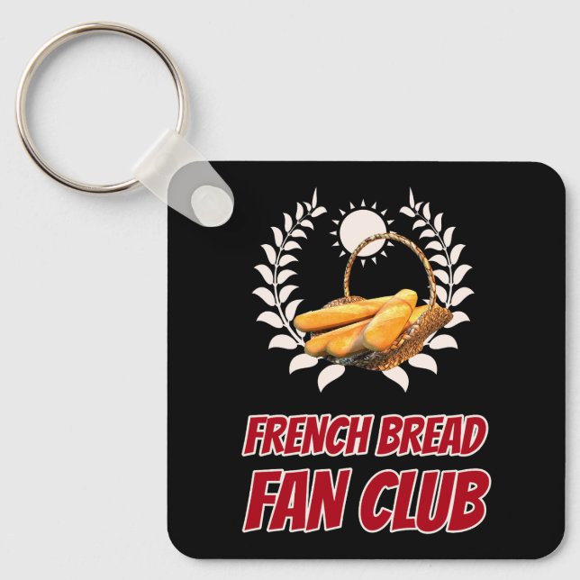 Chaveiro Clube de Fãs do Pão Francês Humor Divertido de Com (Frente)