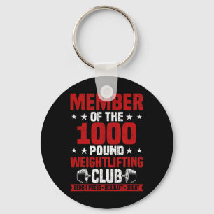 Chaveiro Clube de Levantamento de Peso de 1000 Libras Trein