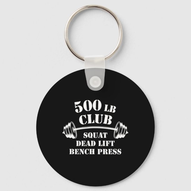 Chaveiro Clube de Levantamento de Peso de 500 Libras Academ (Frente)