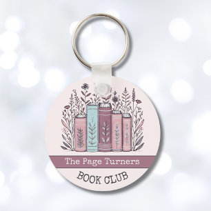 Chaveiro Clube do Livro Floral Personalizado
