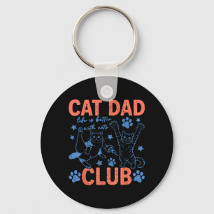 Chaveiro Clube do Pai de Gato A Vida é Melhor com Pais Aman
