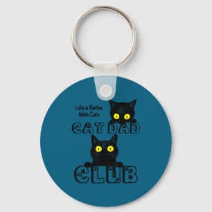 Chaveiro Clube do pai gato engraçado aniversário do marido 