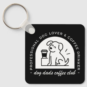 Chaveiro Clube do papai cachorro amantes de café engraçado