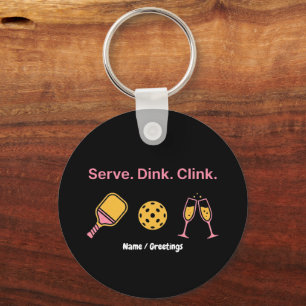 Chaveiro Clube Social de Vinho de Pickleball Divertido Serv