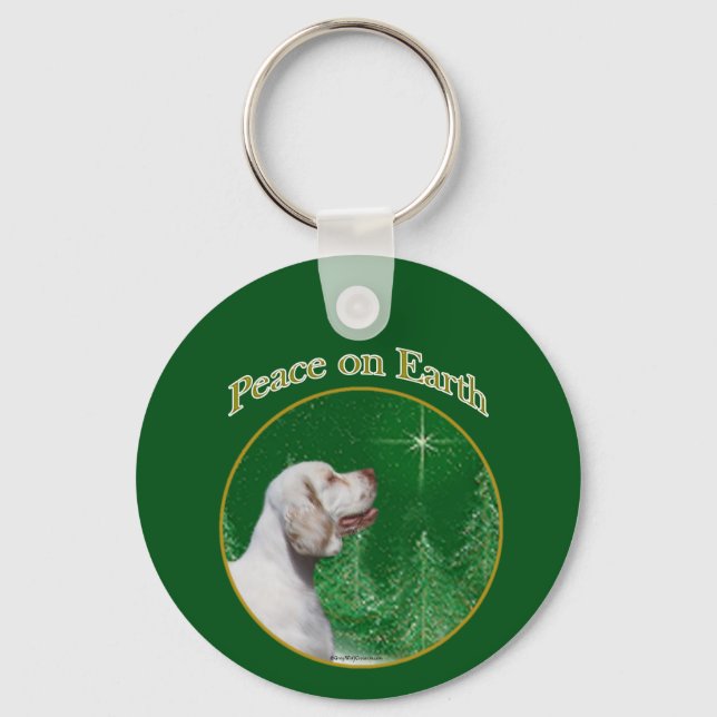 Chaveiro Clumber Spaniel Peace (Frente)