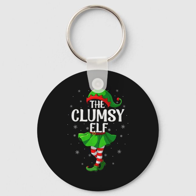 Chaveiro Clumsy Elf Christmas Girls Women Elf Squad Xmas Fa (Frente)