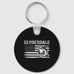 Chaveiro Clydesdale Usa Flag Equestrian Horse Breed Women M