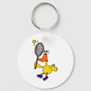 Chaveiro CN- Funny Duck Playing Tennis