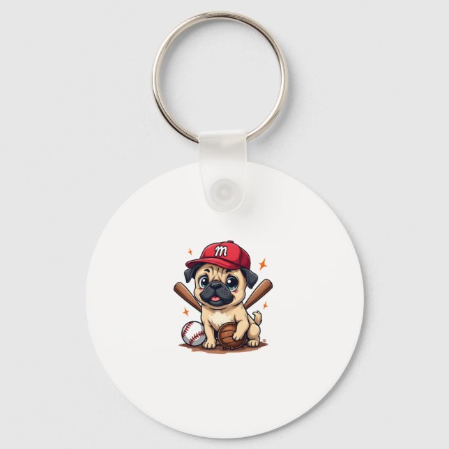 Chaveiro Coach Pug Dog Lover Pug Mãe (Frente)