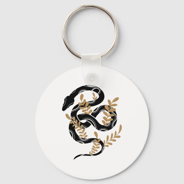 Chaveiro Cobra com plantas (Frente)