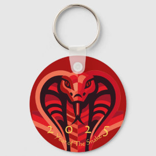 Chaveiro Cobra de ano novo chinês moderno 2025 BRK02