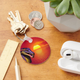 Chaveiro Cobra de Cobra com escalas violentas, púrpura e am