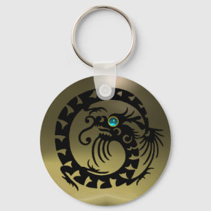 Chaveiro COBRA DRAGON,preto,aquamarina azul,cinza agate