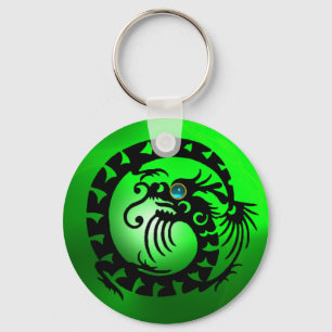 Chaveiro COBRA DRAGON,preto,azul-aquamarina,esmeralda verde