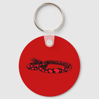 Chaveiro Cobra vermelho com coração