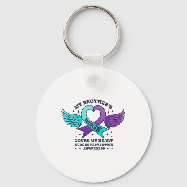 Chaveiro Cobrir das Asas do Meu Irmão Meu Coração Suicídio  (Frente)