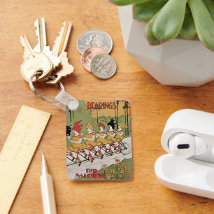 Chaveiro Cobrir Vintage Art Nouveau, Bicicleta Tandem