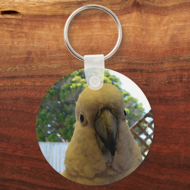 Chaveiro Cockatoo australiano branco e amigável, Keyring (Frente)