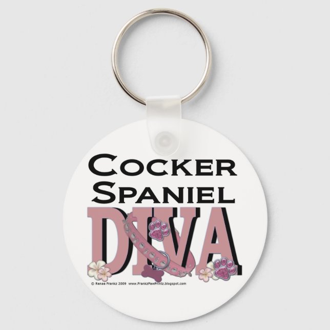 Chaveiro Cocker Spaniel DIVA (Frente)