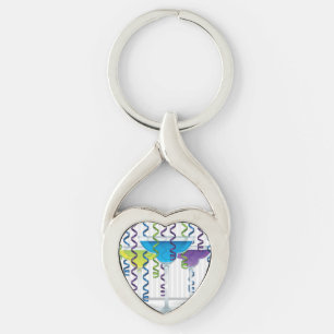 Chaveiro cocktail e fita brilhantes