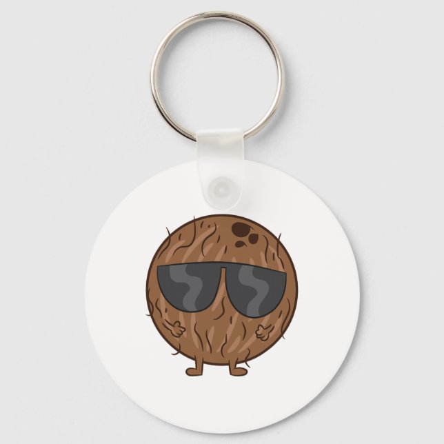 Chaveiro Coco De Fruta De Verão De Coco Com Pulmões Amor Co (Frente)