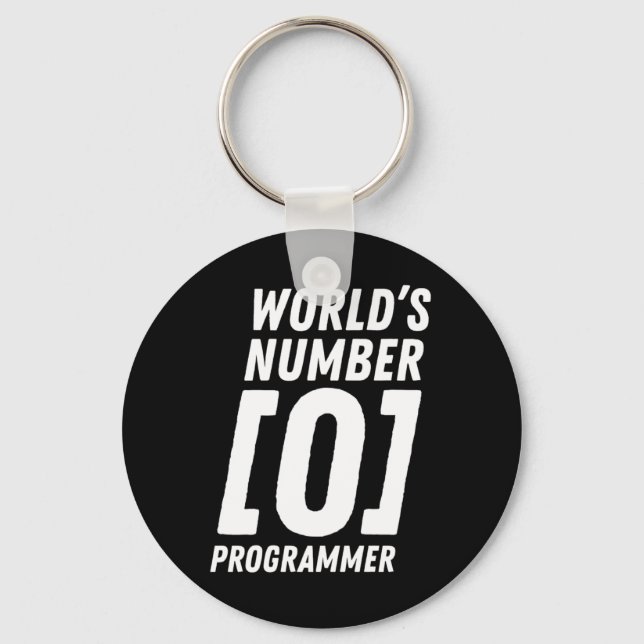 Chaveiro Codificação do programador número 0 do mundo (Frente)