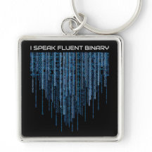 Código binário azul