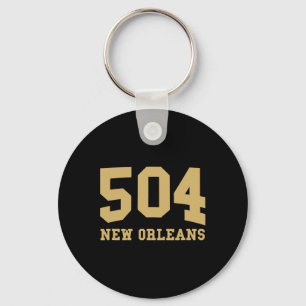 Chaveiro Código de Área de Nova Orleans 504 - Orgulho da Ci
