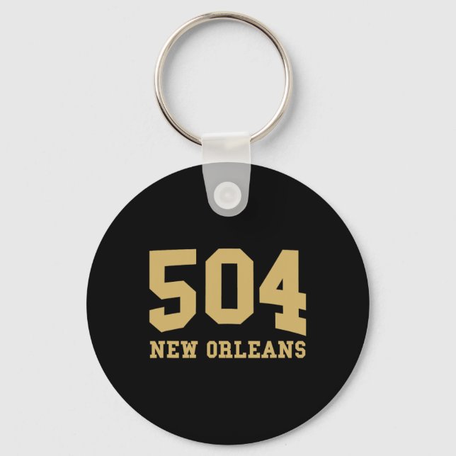 Chaveiro Código de Área de Nova Orleans 504 - Orgulho da Ci (Frente)