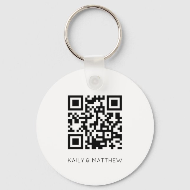 Chaveiro Código QR Casamento Salvar data (Frente)