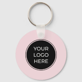 Chaveiro Código QR de Negócios Rosa Moderno