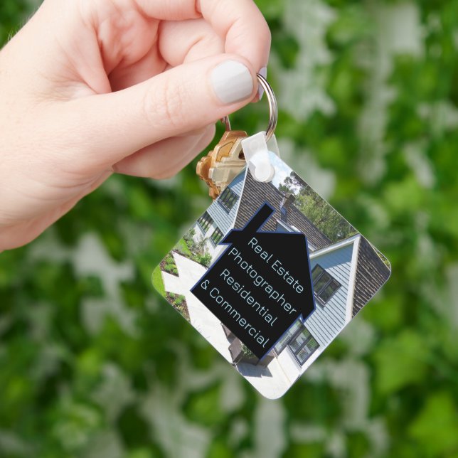 Chaveiro Código QR do Fotógrafo Imobiliário (Mão)