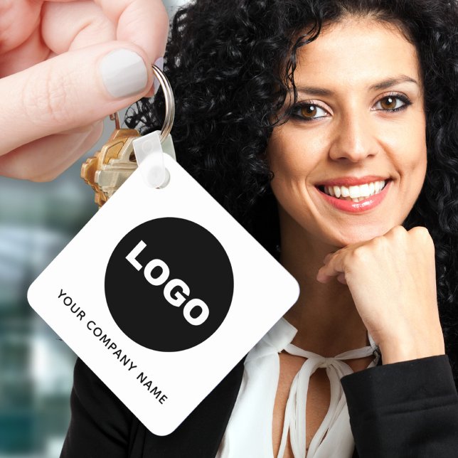 Chaveiro Código QR do Logotipo Empresarial Promocional (Modern Business Company QR Code Logo Promotional Keychain)