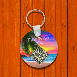 Chaveiro Código QR do Promocional Solar do Oceano Tropical<br><div class="desc">Um belo produto de promocional para pequenas empresas que apresenta um lindo pôr do sol nos oceanos tropicais e seu código de QR digitalizável. Perfeito para agentes de Viagem,  corretores imobiliários,  corretores imobiliários,  proprietários de pequenas empresas,  proprietários de empresas costeiras,  freelancers,  escritores e muito mais.</div>