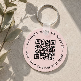 Chaveiro Código QR | Empresas modernas, cor-de-rosa