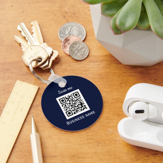 Chaveiro Código QR Logotipo comercial Personalizado (Mesa)