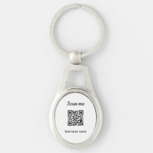 Chaveiro Código QR Logotipo comercial preto