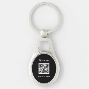 Chaveiro Código QR Logotipo comercial preto