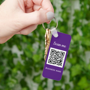 Chaveiro Código QR Logotipo comercial Puro Moderno